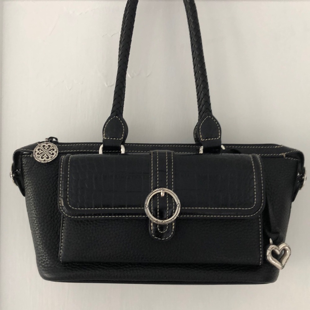 Brighton Vintage Black Leather Handbag